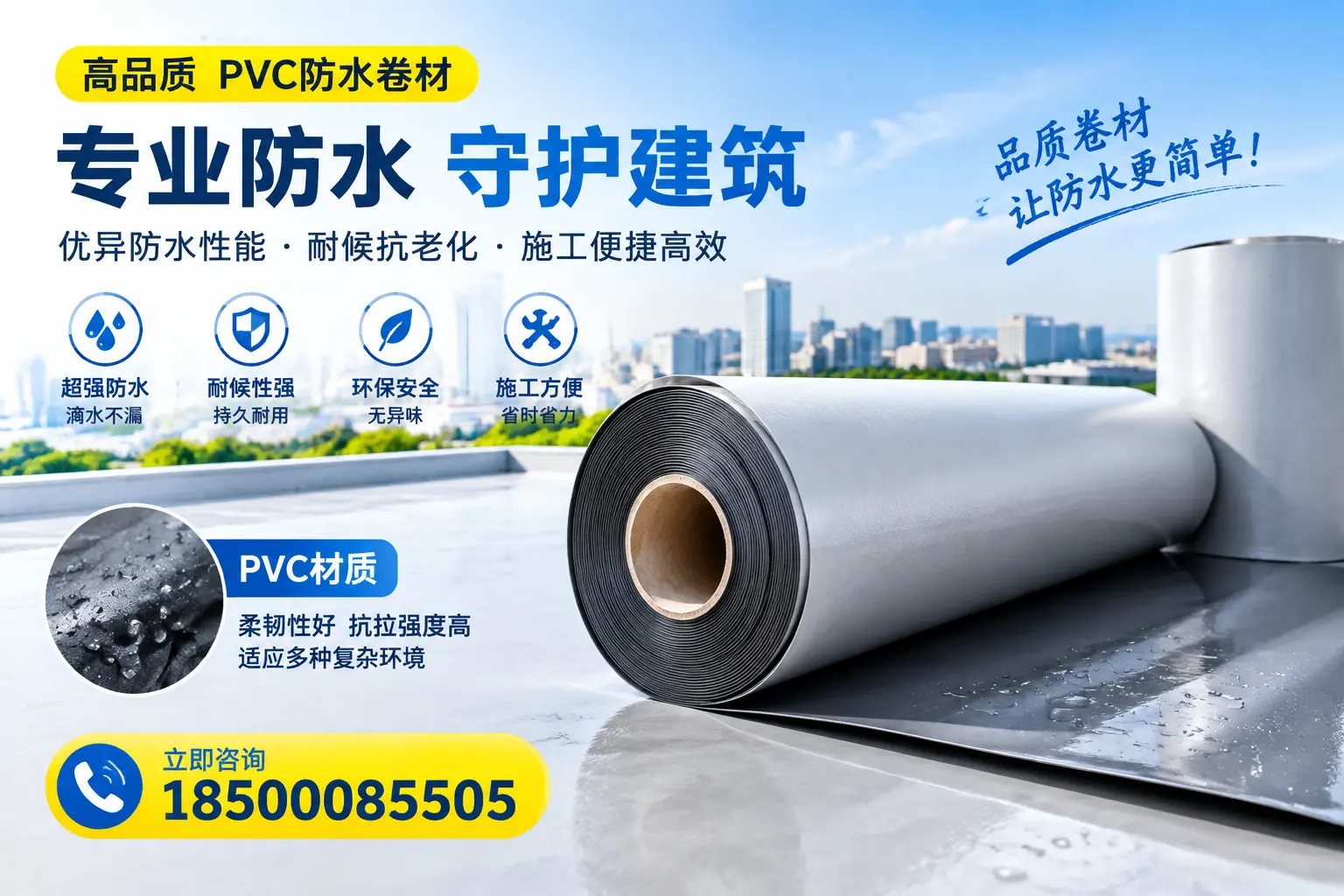 PVC防水卷材的安全性分析,定安居民需了解的知识